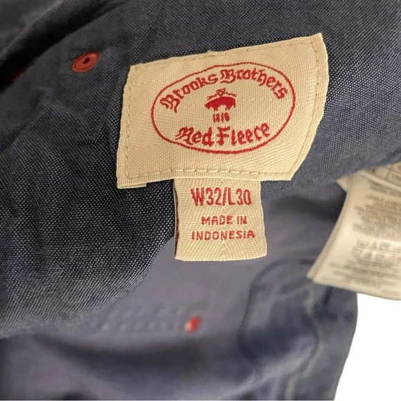 Brooks Brothers Red Fleece Denim pants Size 32”x29” Slim Straight - Picture 4 of 14